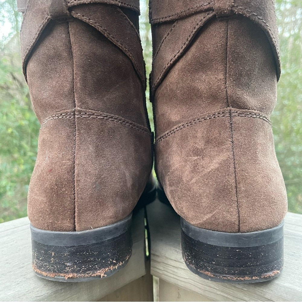 Lauren Ralph Lauren Shelby brown suede leather boots 9 - Picture 6 of 14